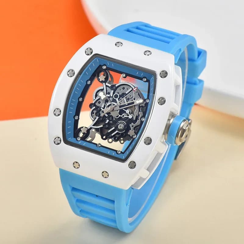 Montre homme luxe quartz automatique étanche 2025 - Modèle transparent lumineux tendance masculine
