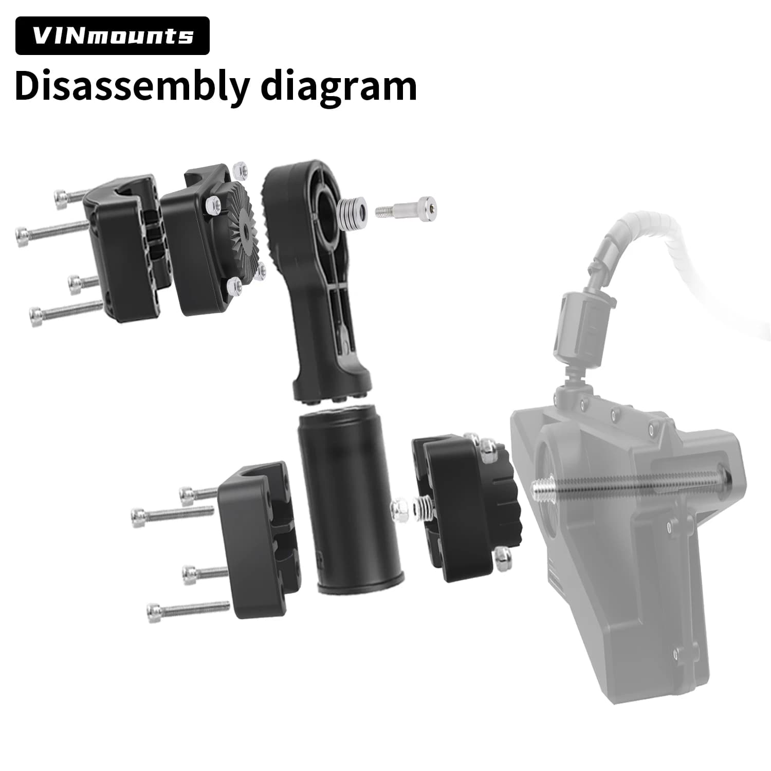 Support rotatif 360° VINmounts pour transducteur sondeur, compatible Garmin LiveScope LVS62