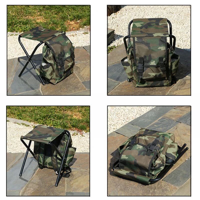 Chaise pliante rafraîchissante portable - Siège léger pour pêche, camping et randonnée