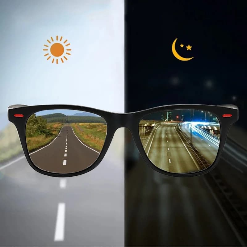 Lunettes de vision nocturne polarisées PC Frame pour pêche de nuit et conduite - Hommes