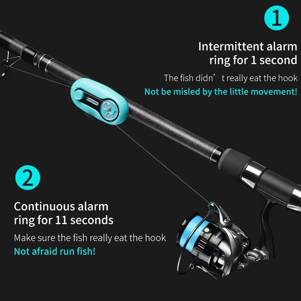 Alarme électronique universelle pour pêche en mer avec LED et économie d'énergie - détecteur de touches