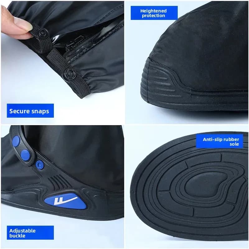 Protège-chaussures de pluie homme imperméables anti-dérapage résistants slip-on jours pluvieux confortables PVC