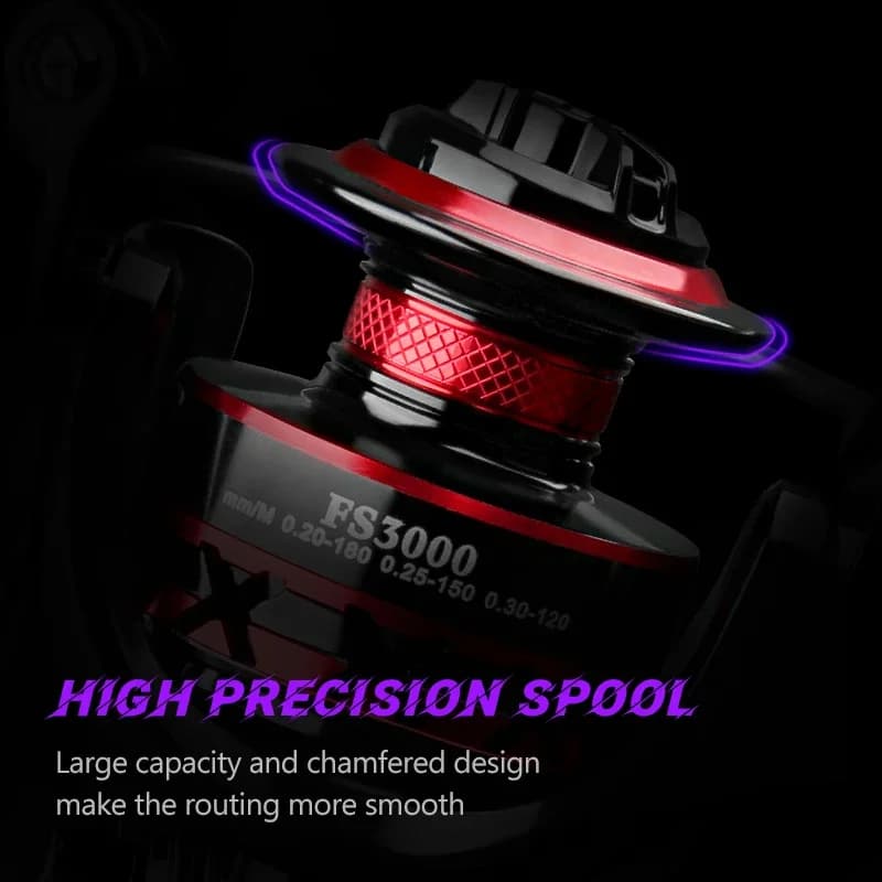 DEUKIO Fishing Reel 2000-7000 Max Drag 12KG Spinning Reels Metal Spool carretilh