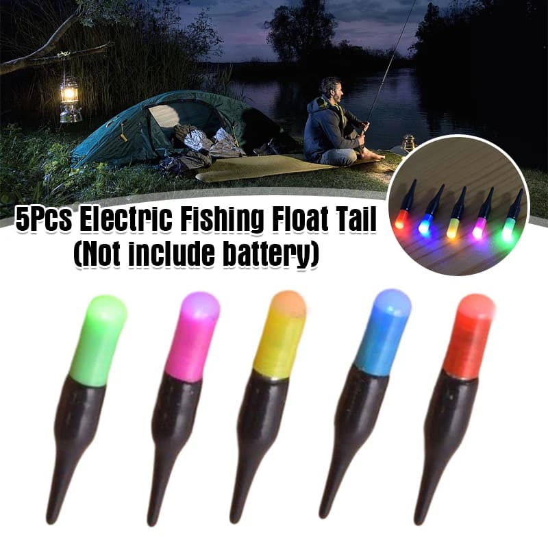 5 pièces flotteurs de pêche luminescents à LED, lumière nocturne flottante avec changement de couleur pour