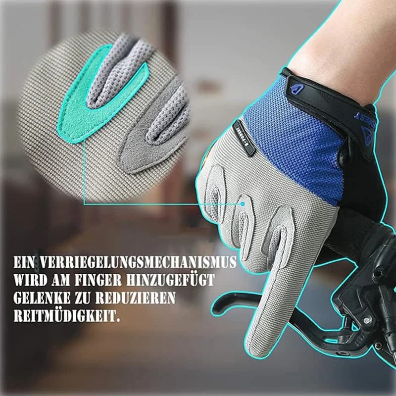 Gants vélo route pleine main anti-dérapant anti-chocs homme femme aussi pour pêche