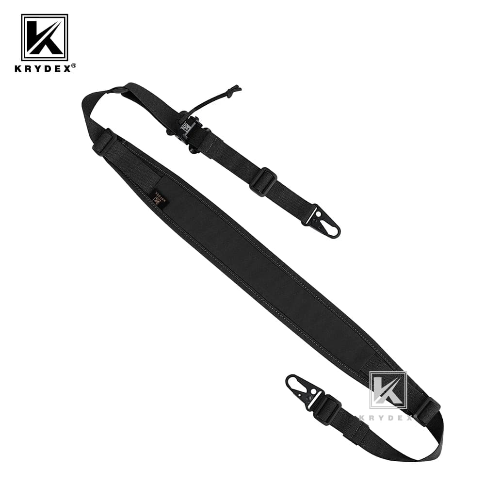 Sling fusil tactique KRYDEX Slingster réglable 2 points / 1 point avec ceinture rembourrée pêche