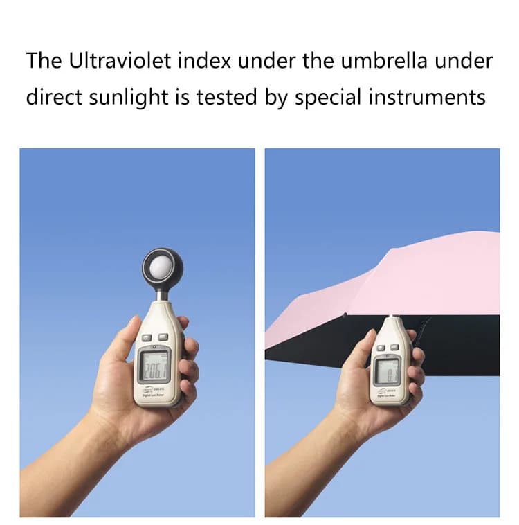 Parapluie solaire ultra-léger pliable 5 fois mini format protection UV ombrelle extérieure