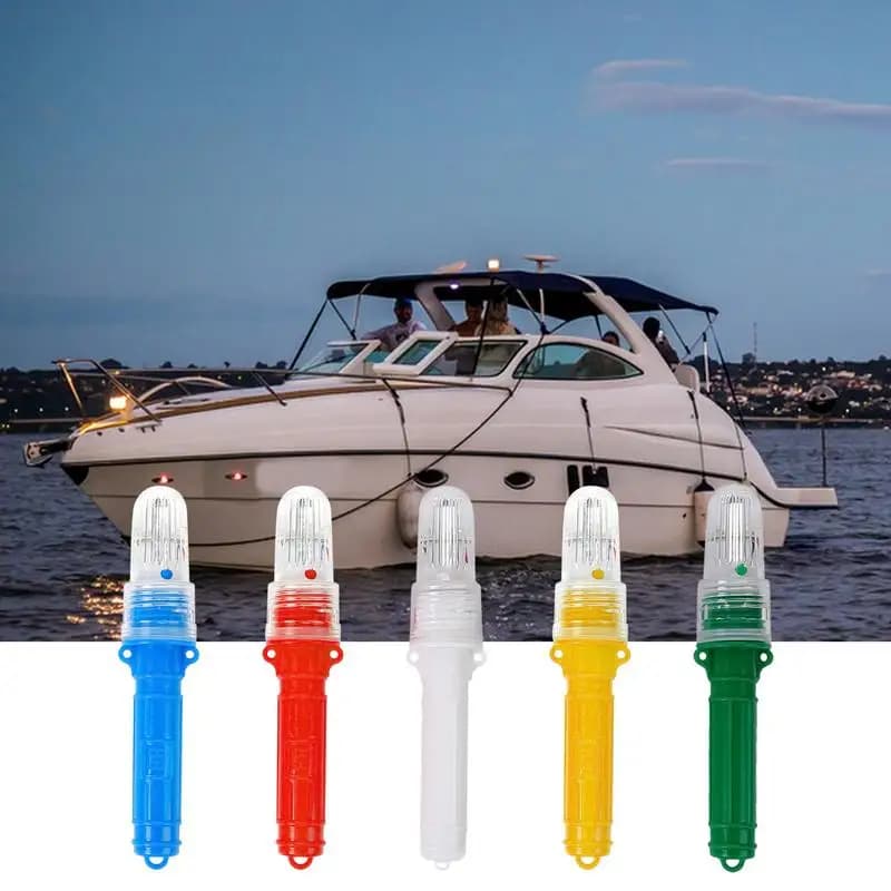 Lampe LED de pêche étanche à double flash - Signalisation maritime pour filets et bouées - Lumière d'avertissement