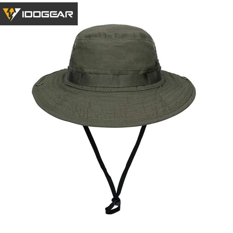 Casquette tactique MOLLE IDOGEAR 3620 - Bonnet pêche réglable avec bandeaux modulaires camouflage