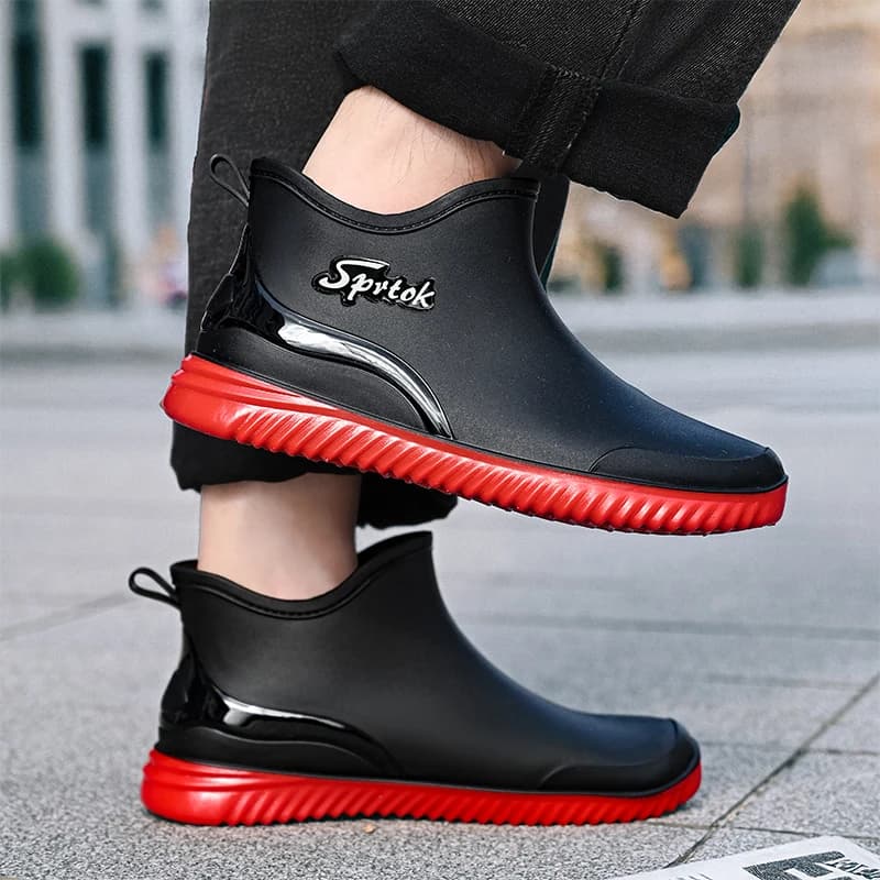 Bottes de pluie pêche hommes étanches antidérapantes confort travail camping chaussures de sécurité outdoor