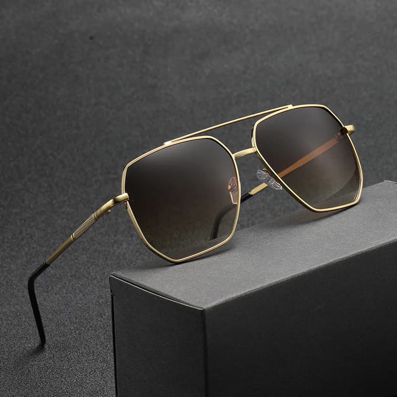 Lunettes de soleil pilote métal polarisées UV400 pour pêche conduite hommes femmes pêcheurs
