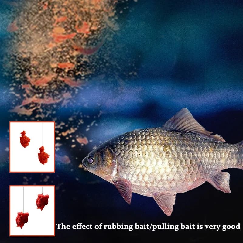 Appât carpe 100g Krill Red Worm - Forte odeur poissonnée pour poissons d'eau douce