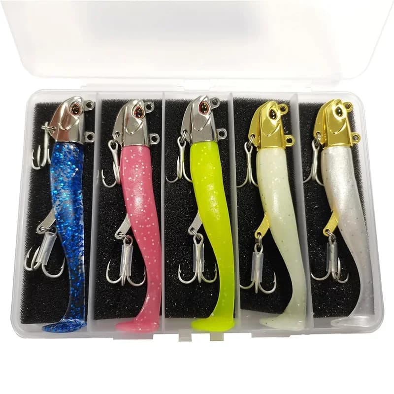 Leurre souple lumineux maquereau 24g/105mm - Appât artificiel pour bar et vivaneau - Pêche en mer