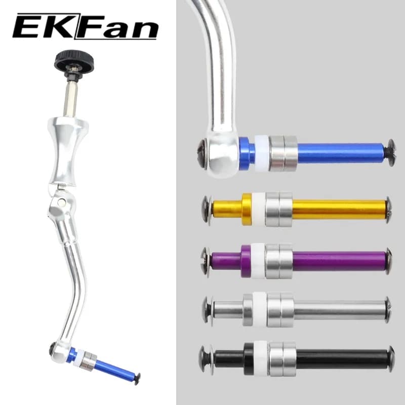 Arbre alliage aluminium Ekfan 7x4x2.5mm - Roulement acier inox pour manches moulinets DAI&SHI