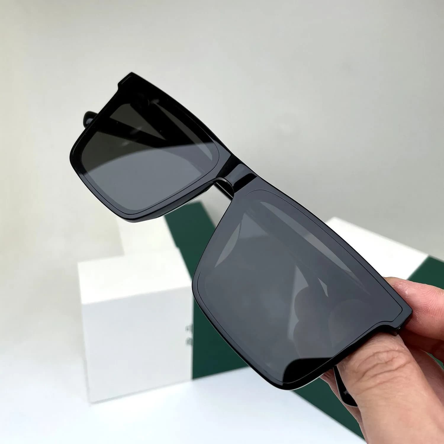 Lunettes de soleil carrées de luxe pour pêche en extérieur - Style vintage homme femme