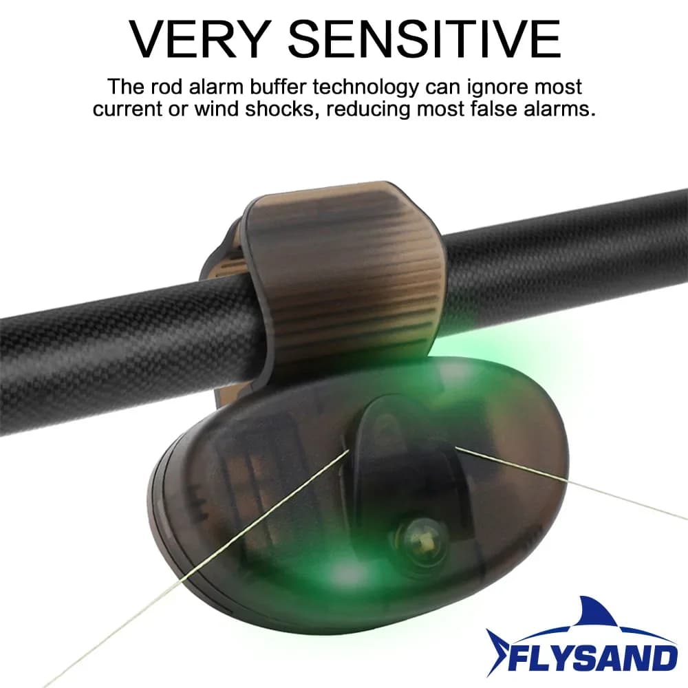 Alarme de touche électronique FLYSAND avec buzzer et LED pour pêche jour et nuit - Accessoires