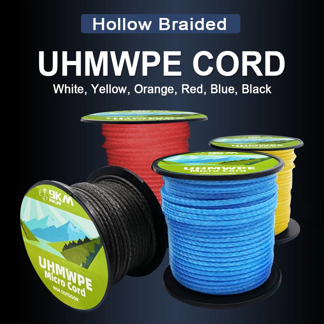 Corde de pêche UHMWPE Dyneema 45KG à 340KG remplacement ligne bas élongation résistance abrasion