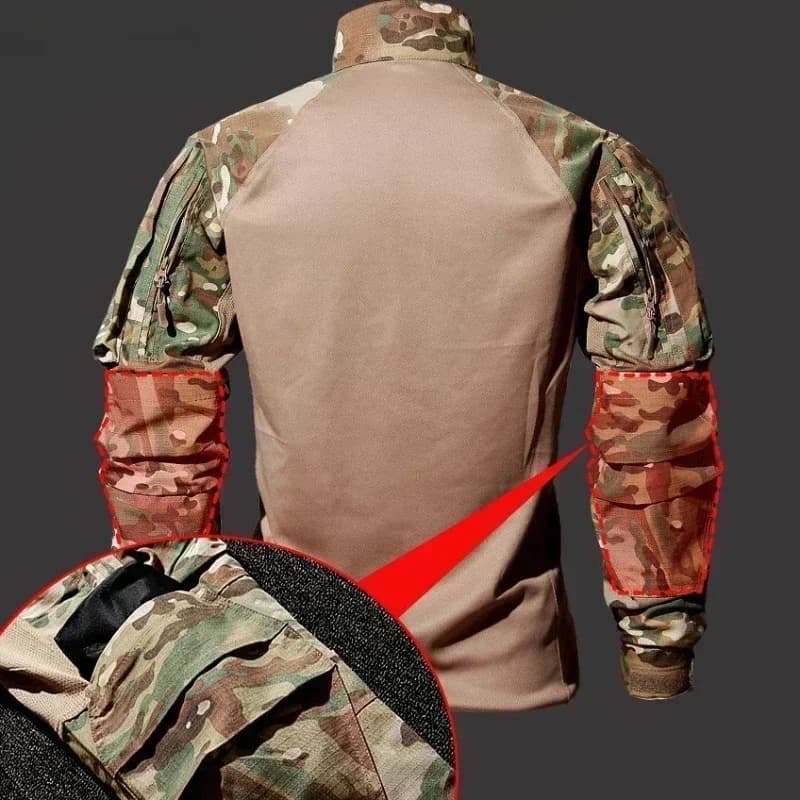 Nouvelle combinaison tactique shirt et pantalon homme - Pêche, airsoft, paintball, tenue d'assaut complète