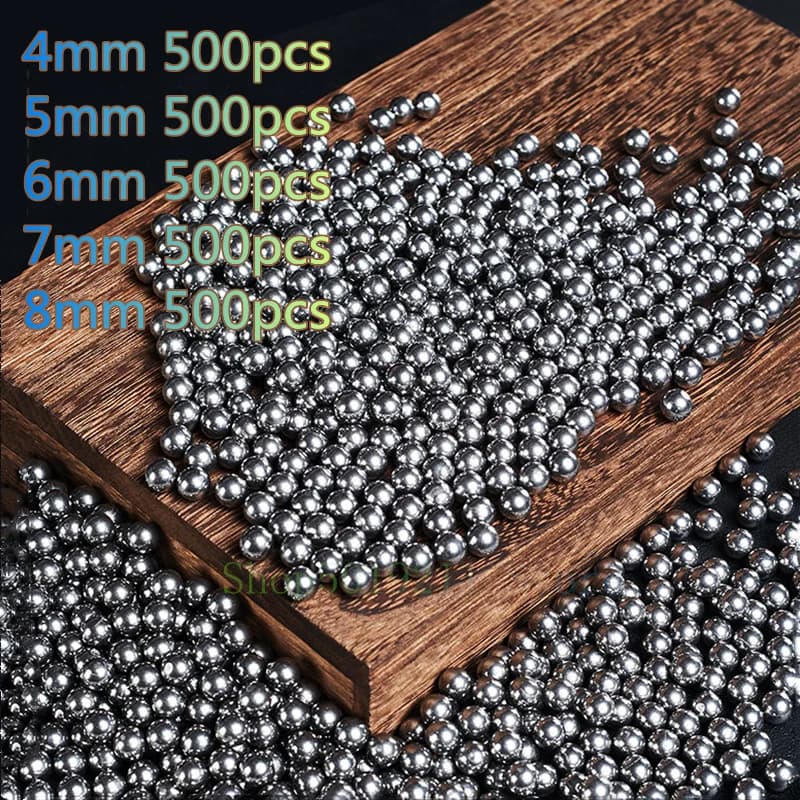 500 billes d'acier pour fronde de pêche 4mm à 8mm - Précision et durabilité