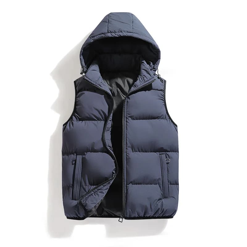 Veste pêche imperméable hiver - Veste sans manches chaude avec capuche pour pêche maritime