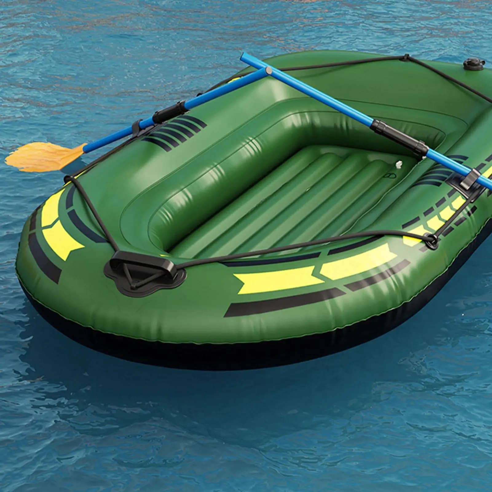 Canoë pêche gonflable polyvalent - Bateau rafting et pêche portable pour eaux calmes et rivières