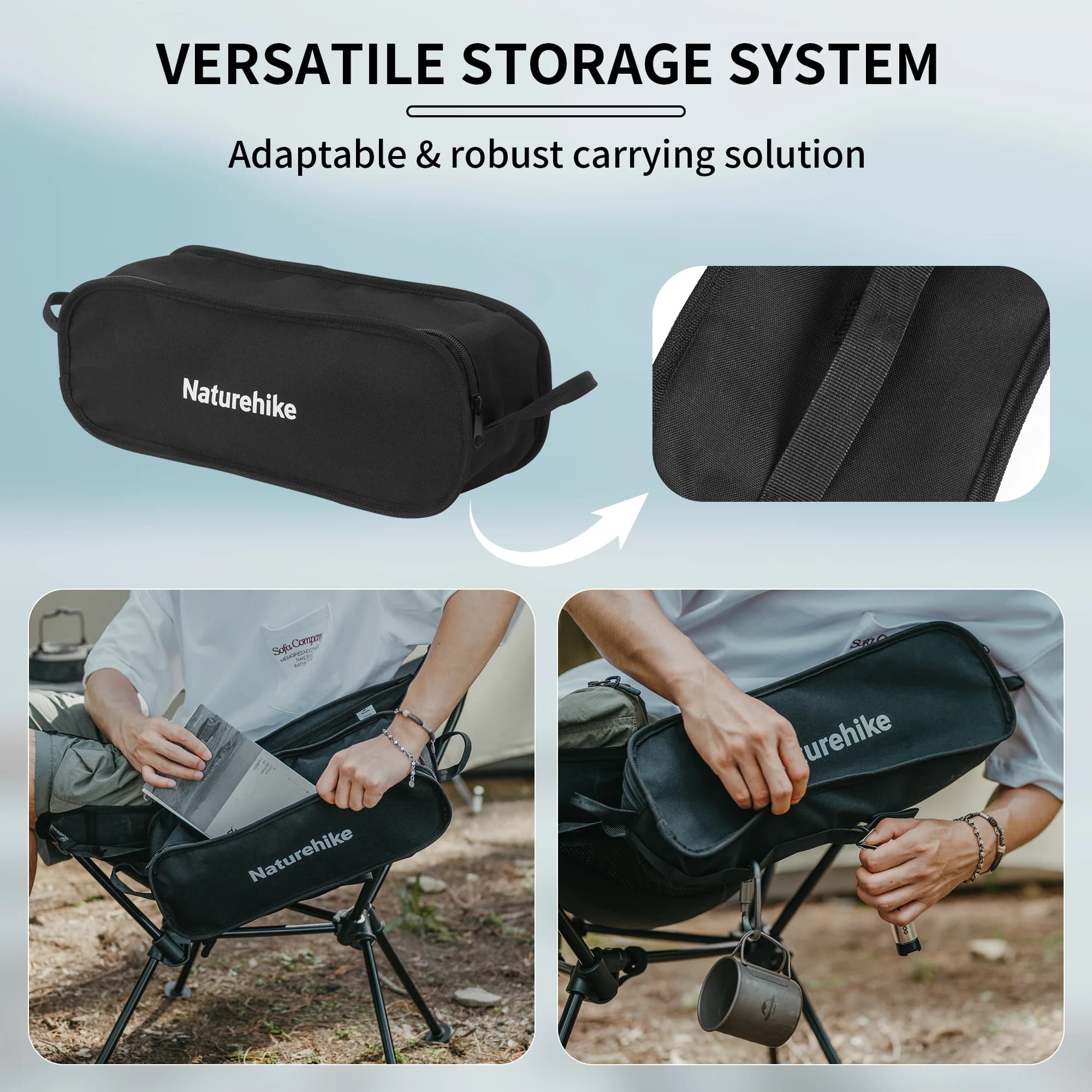 Chaise camping pêche haute stabilité charge lourde dossier lune ultra-légère voyage portable 2024