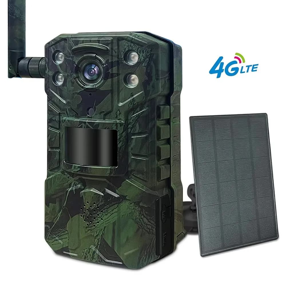 Caméra trail 4G LTE solaire 14MP prise EU détection mouvement 20m vision nocturne 30m surveillance faune