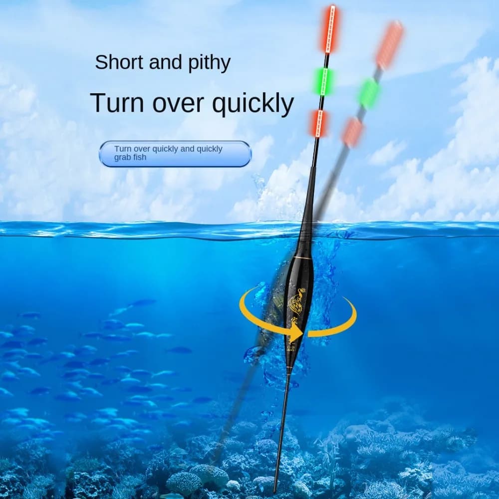 Flotteur électronique Indicator avec lumière LED pour pêche de nuit - Bobber à tube coulissant longue queue