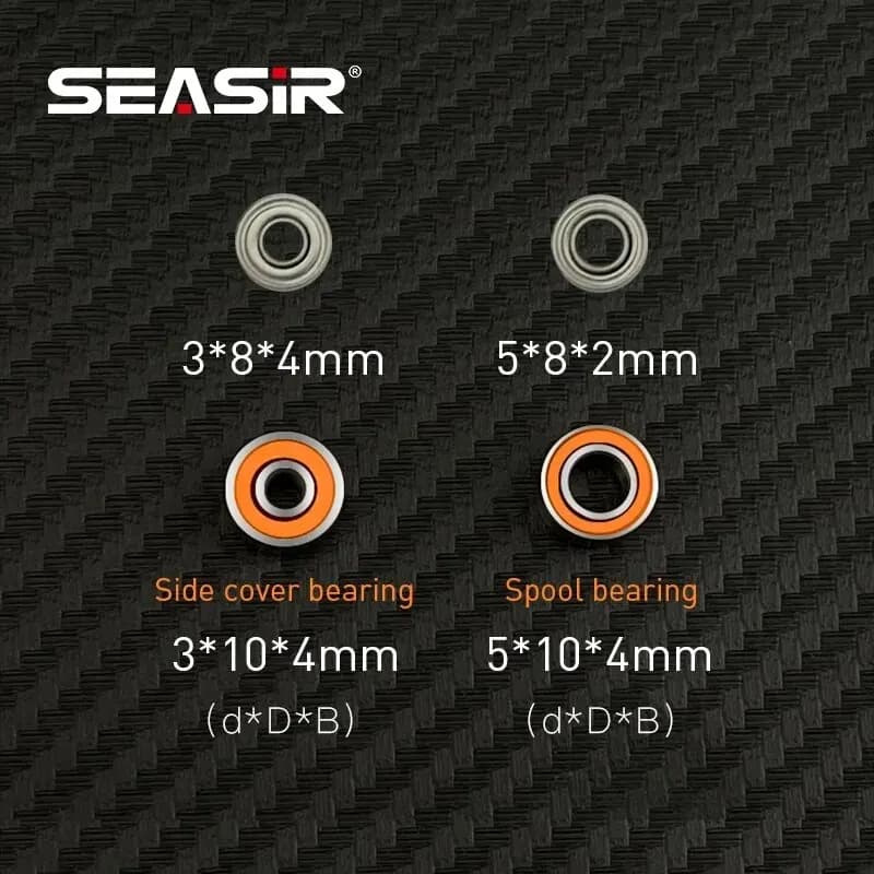 Roulements à billes hybride céramique pour moulinet de pêche, 3x10x4mm et 5x10x4mm, SEASIR