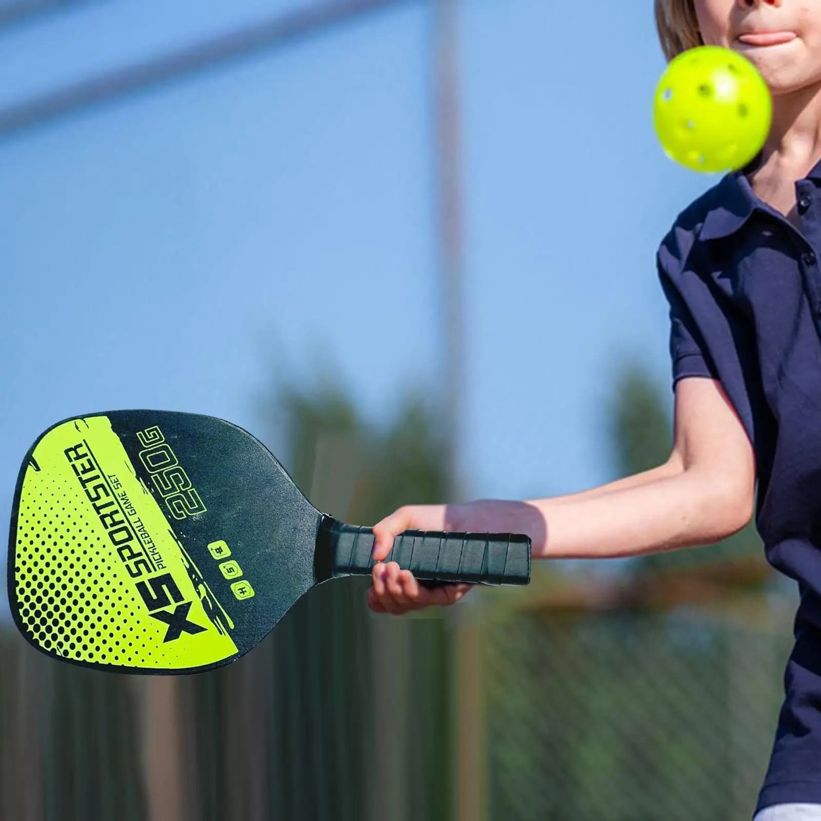 Paddle pickleball en bois avec grip confort - Pour pêche intérieur extérieur cadeau hommes femmes