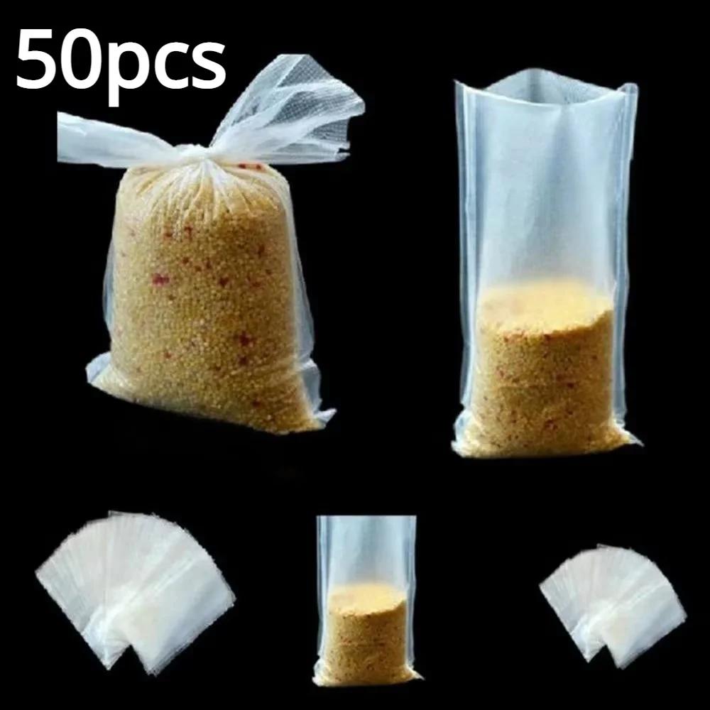 Sacs PVA pêche à la carpe, filet 7x15 cm pour amorçage avec boilies et pellets, lot de 50