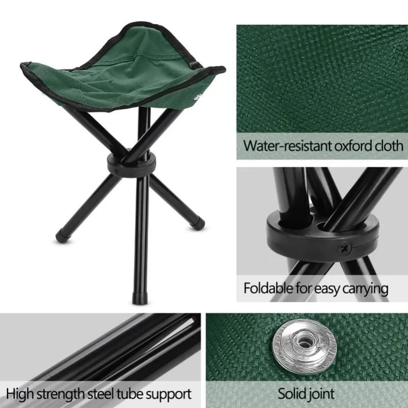 Chaise trépied pliante portable pour pêche camping randonnée pique-nique barbecue voyage outdoor