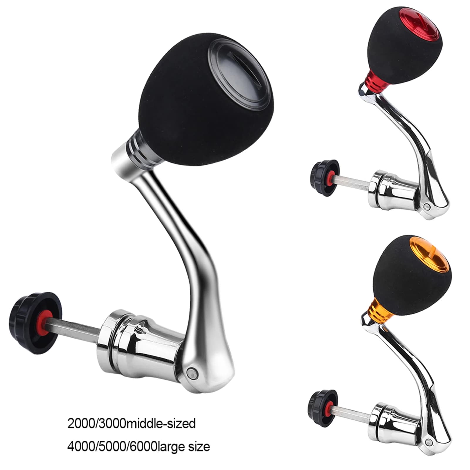 Manivelle de remplacement métal pour moulinet spinning, poignée power handle et bras de rocker pour plus de puissance