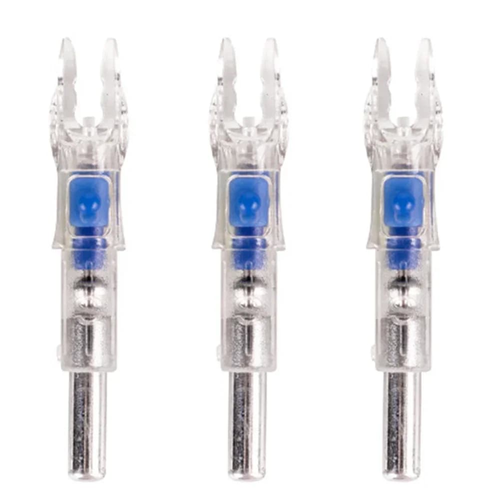 3 empennes lumineuses LED avec bouton pour flèches de pêche à l'arc 6.2mm éclairage automatique