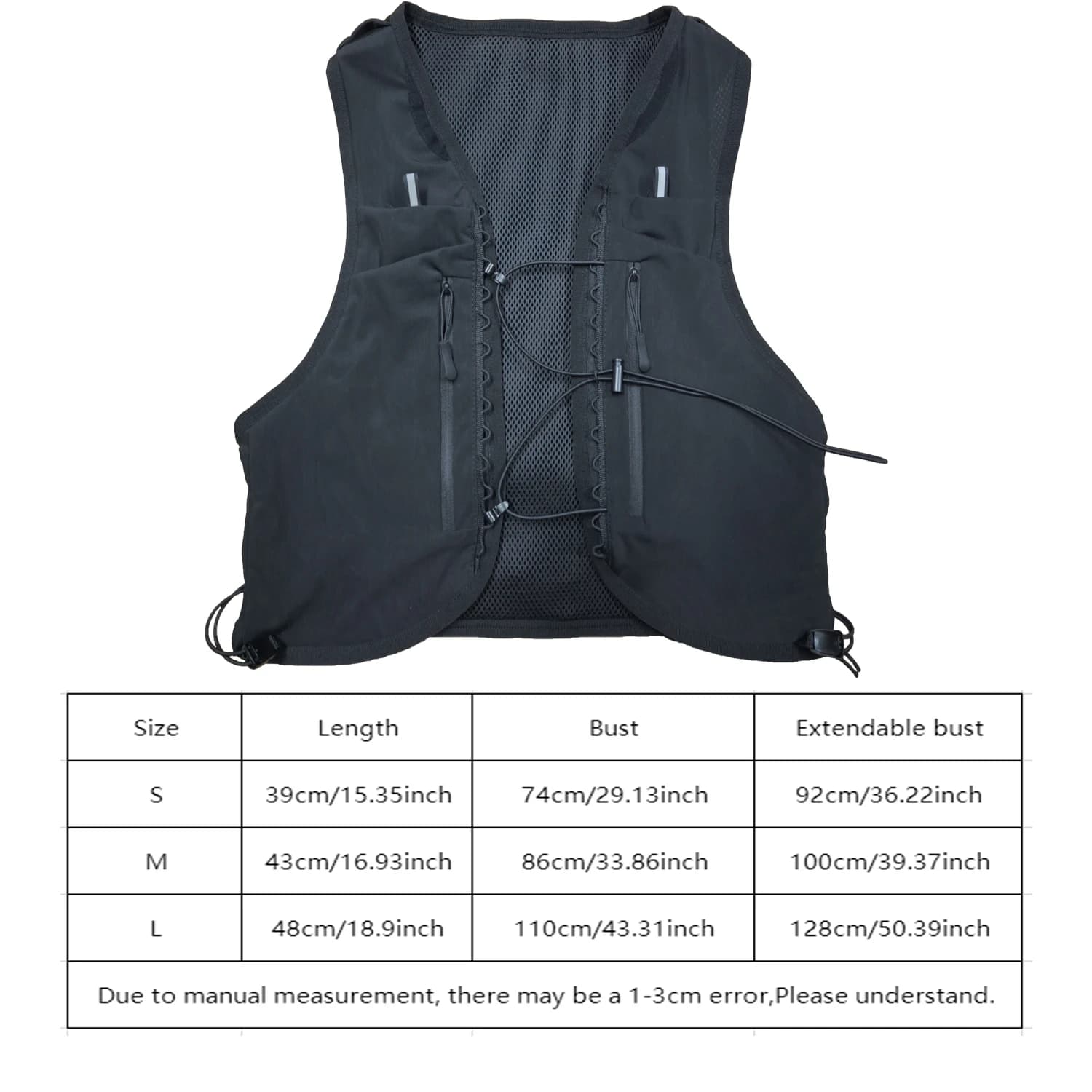 Veste de pêche multifonction avec poches pour randonnée et course, sac polyvalent homme femme