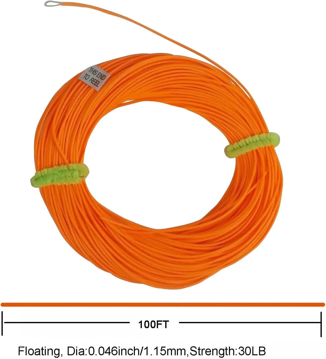 Ligne de course Aventik 30 mètres avec boucle avant pour pêche à la mouche flottante ou