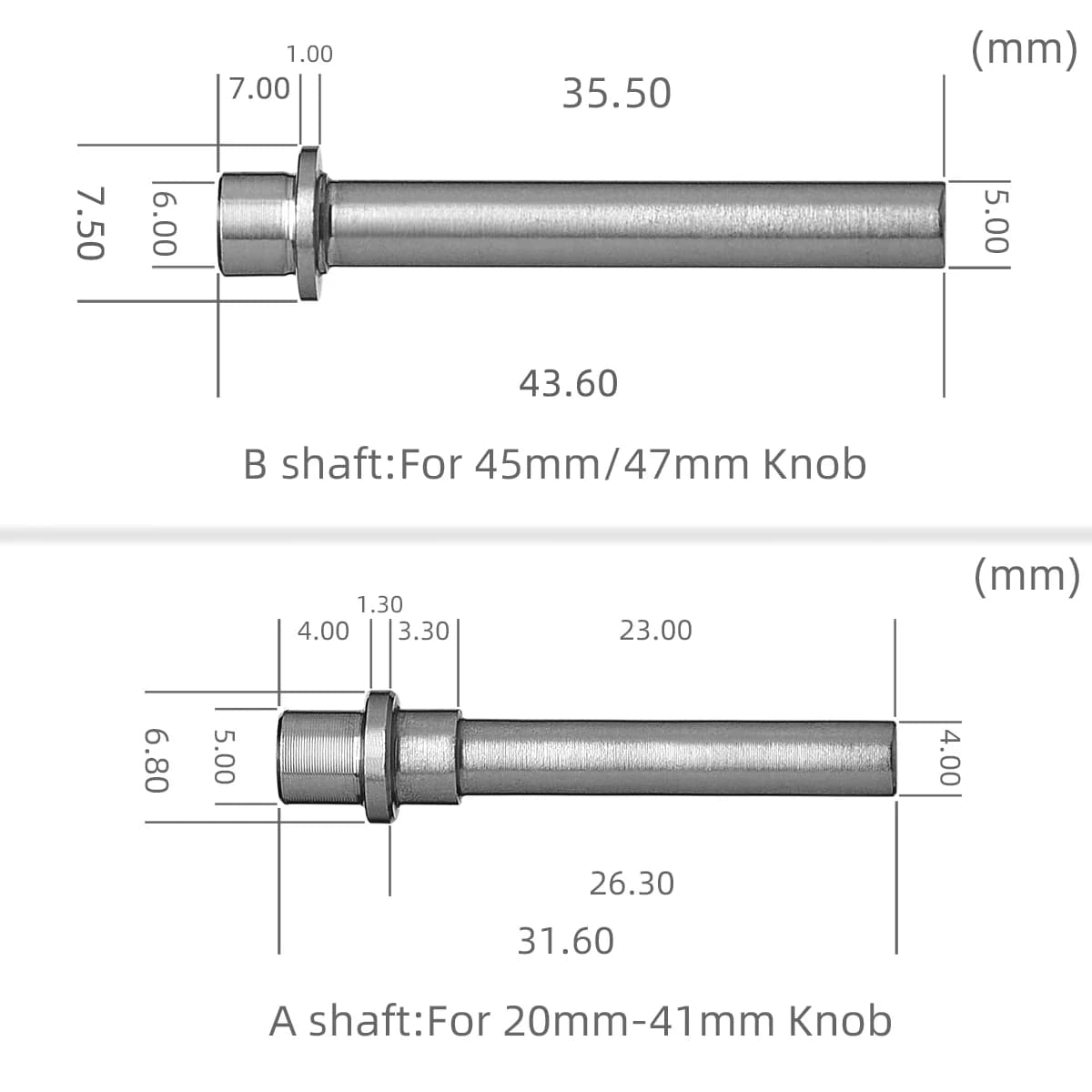 Arbre et roulement Gomexus alliage pour moulinets Shimano Daiwa - Pièces détachées handles baitcasting
