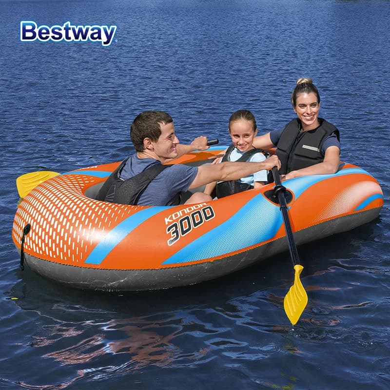 Kayak gonflable Bestway 1-3 personnes PVC robuste aventure rafting - Bateau durable pêche navigation