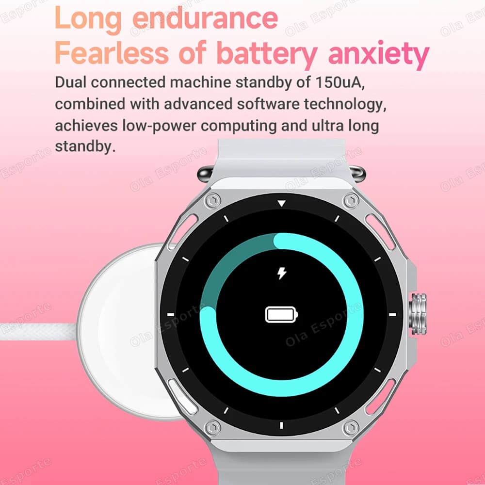 Smartwatch Mode 2025 Homme Femme - Appels Bluetooth, Surveillance Cardiaque, Étanche, Compatible Android iOS