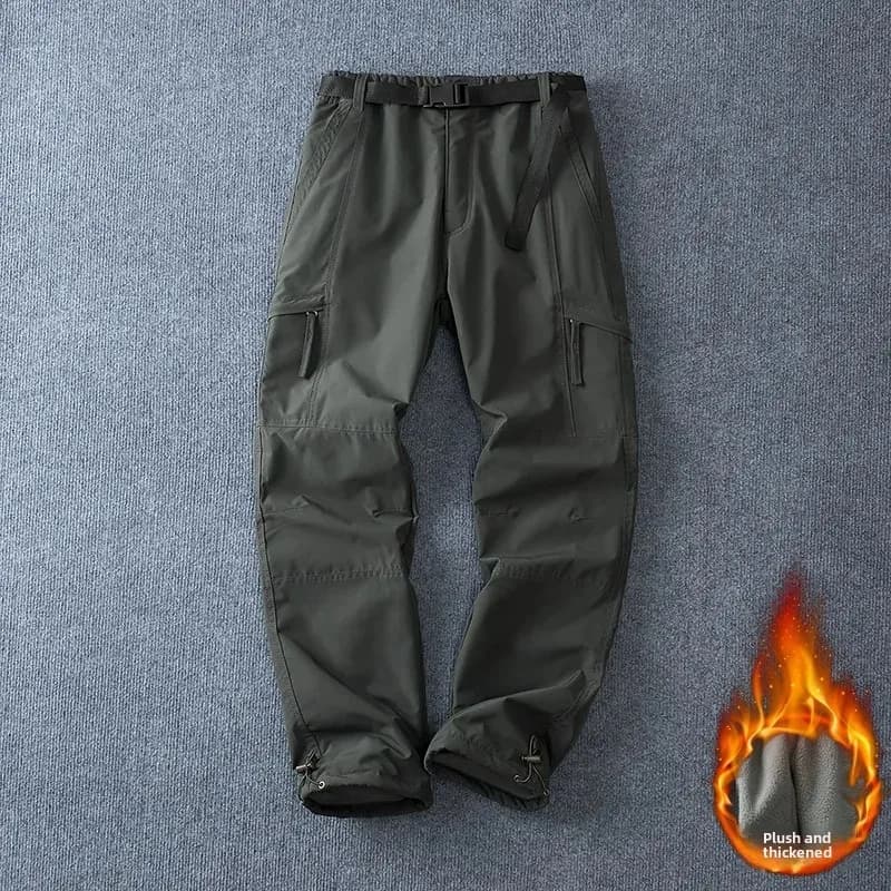 Pantalon randonnée homme doublé polaire - Hiver automne imperméable pêche trekking montagne