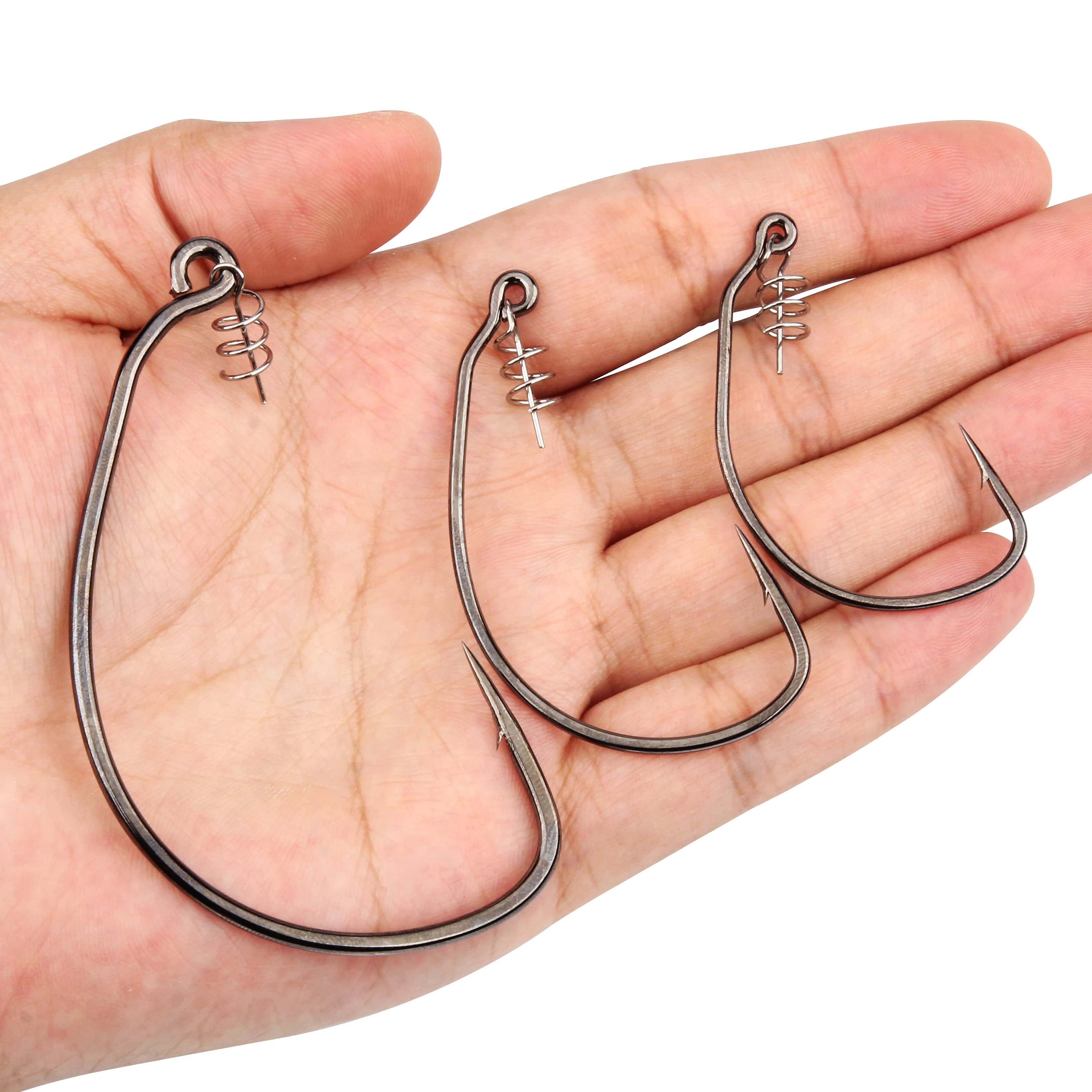 Hameçons leurres souples Spinpoler sans plomb large ouverture 3x renforcés pour pêche en mer