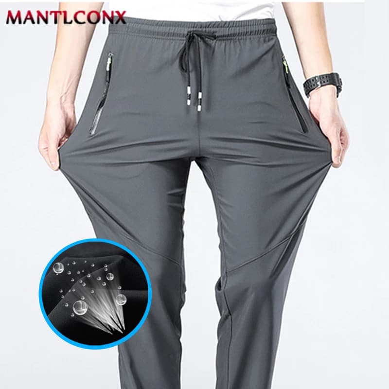 Pantalon jogger sweatpants homme taille élastique sèche rapide pêche sport grande taille