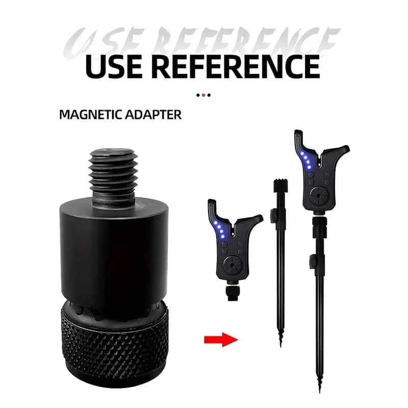 Adaptateur support canne à pêche à libération rapide avec aimant intégré pour alarme morsure - filetage M3/8