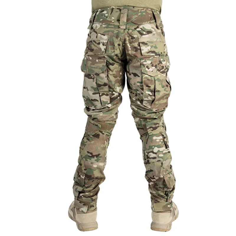 Pantalon tactique Multicam 2025 avec genouillères - Homme - Chasse pêche - Respirant séchage rapide