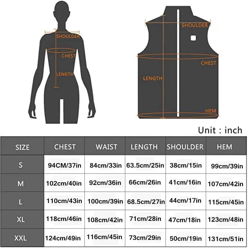 Veste chauffante femme pêche hiver 9 zones chauffantes graphene veste électrique USB camping
