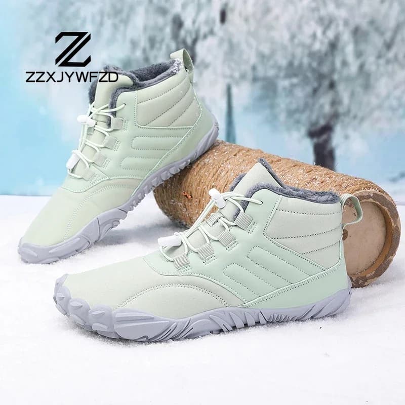 Bottes d'hiver pêche homme femme imperméables avec fourrure antidérapantes pour pêche hivernale