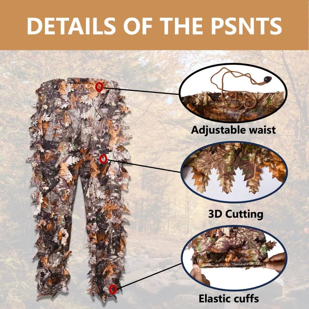 Costume ghillie camouflage jungle stealth - Tenue discrète airsoft pêche chasse battle royale