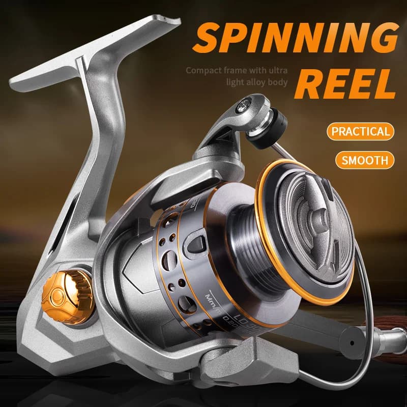 Moulinet de pêche spinning Rooblinos LD métal mer et eau douce interchangeable main pour truite carpe