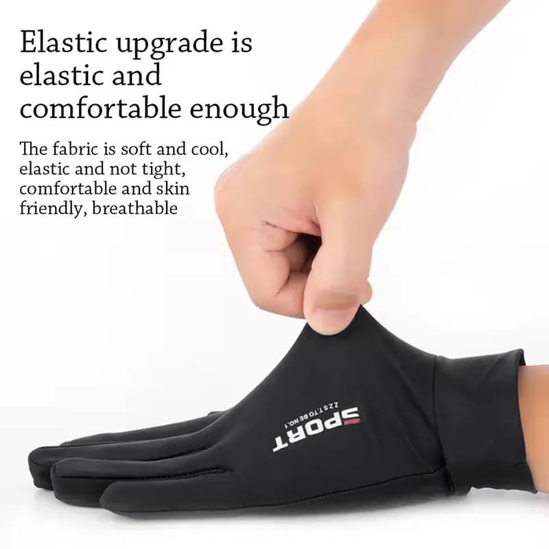 Gants vélo tactiles anti-dérapage pêche protection UV été soie glacée ultra-fins unisexes extérieur