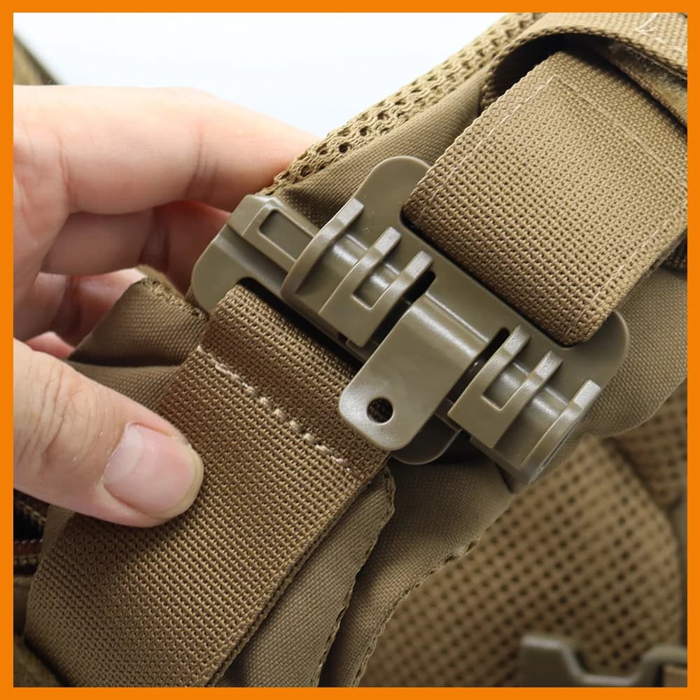 Fermeture rapide tactique pour gilet pêche - Déverrouillage rapide, bretelles, ceinturon pêche sportive